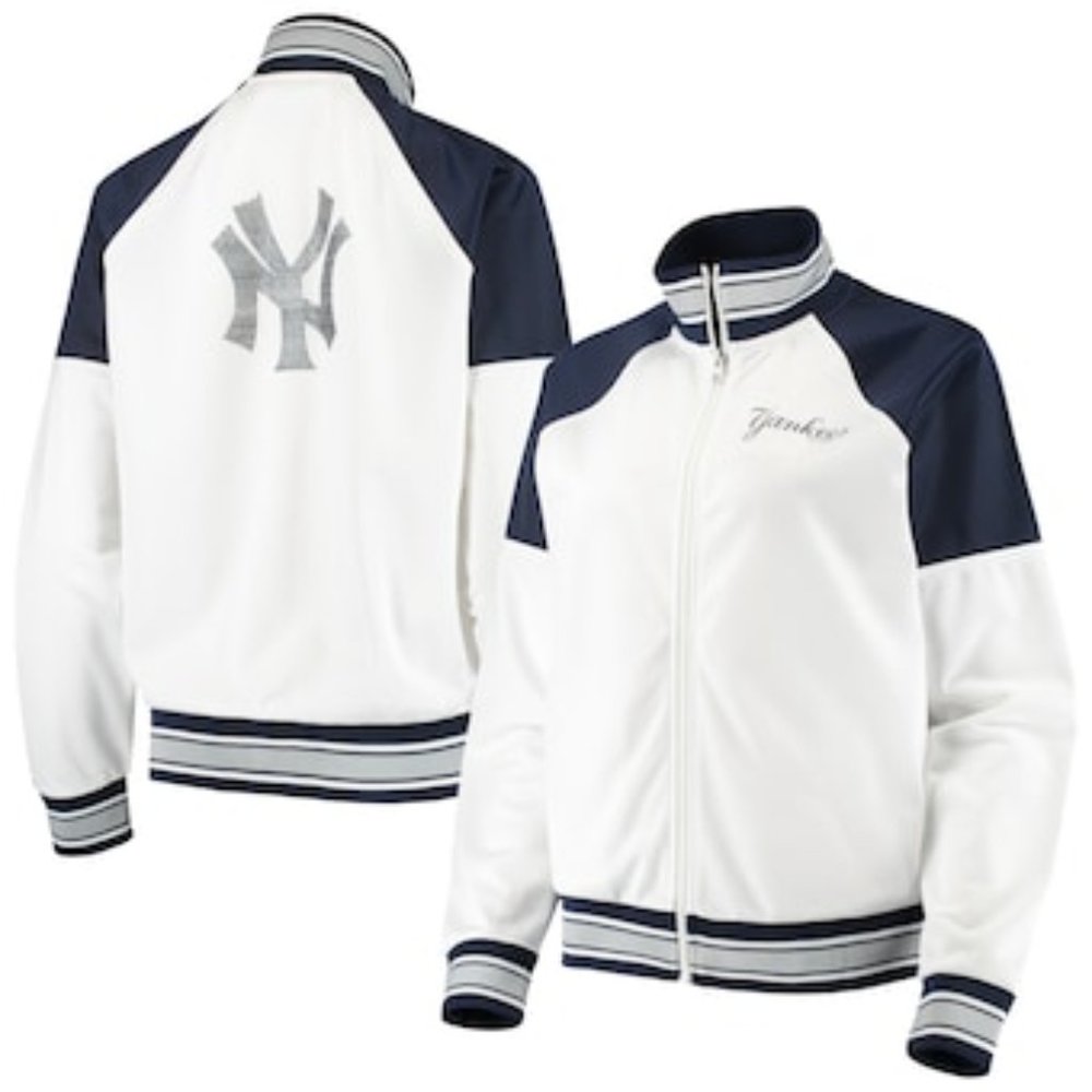 Carl Banks G-III 4her Glitter Yankees Track Jacket - Size XS - NWOT